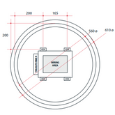 Backlit Square Thermogroup Mirror Without Border Cools Includes Thermogroup Mirror Demister - 900x900x45mm 68Watts